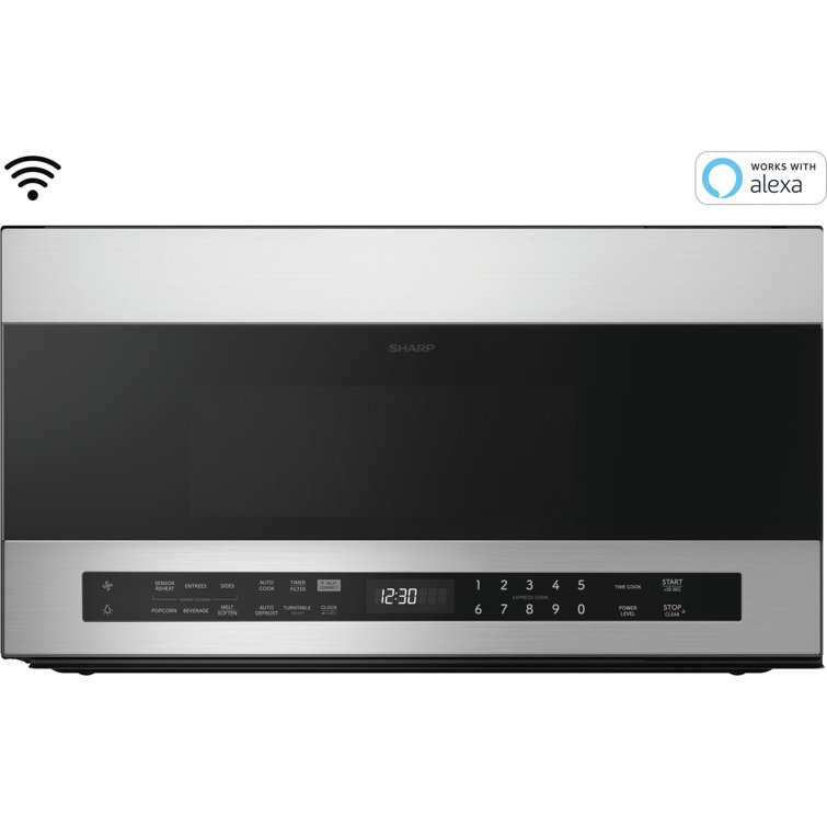 Sharp 1.9 Cubic Feet 1000 Watt Over The Range Microwave with Sensor Cooking