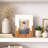 Decorative Acacia Wood Picture Frame for Entryway Display - Two Tone Photo Frame for Bedroom, Living Room, or Side Table - White & Brown-1682709475