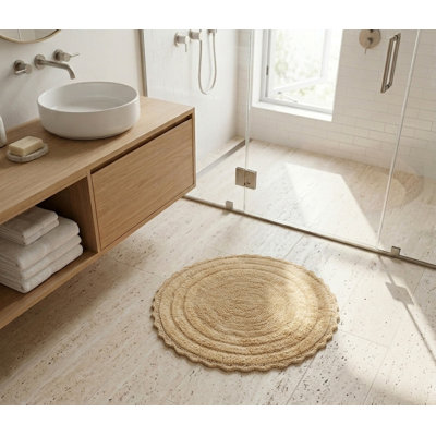 100% Cotton Non-Slip Bath Rug
