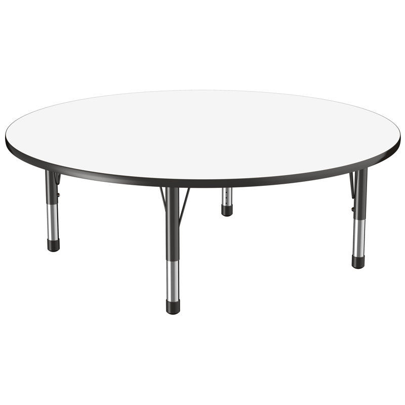 Table ronde d'activités, 60", Tableau blanc / noir, Épais