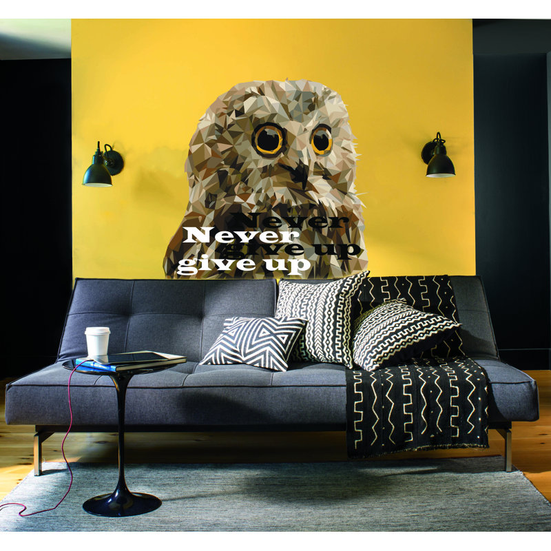 Adhésif décoratif polygonale hibou, H 46 po x l 46 po