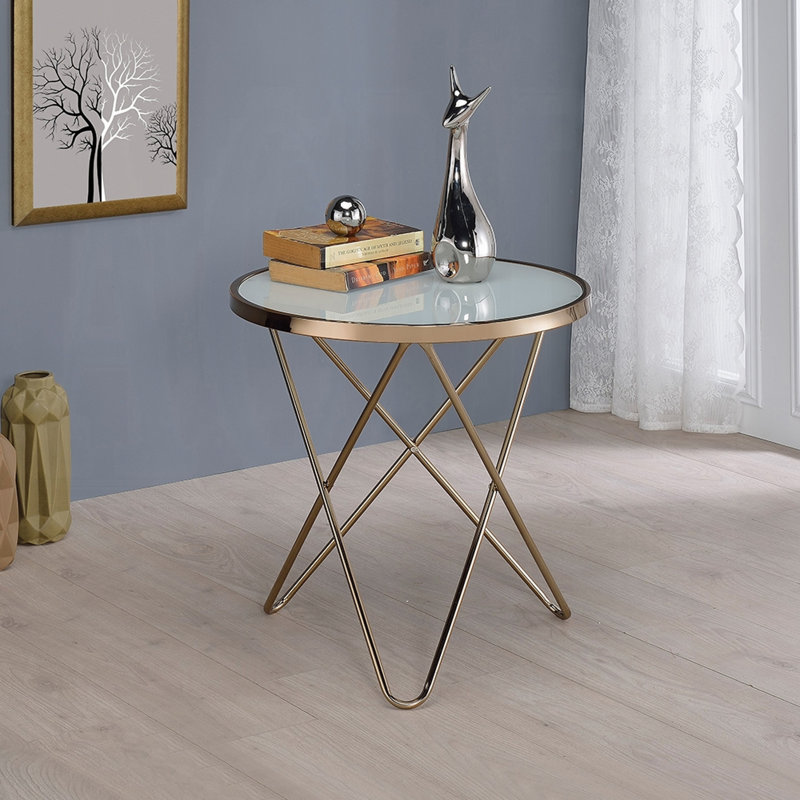 Table de bout Correena, Blanc, H 22 po x l 22 po x P 22 po