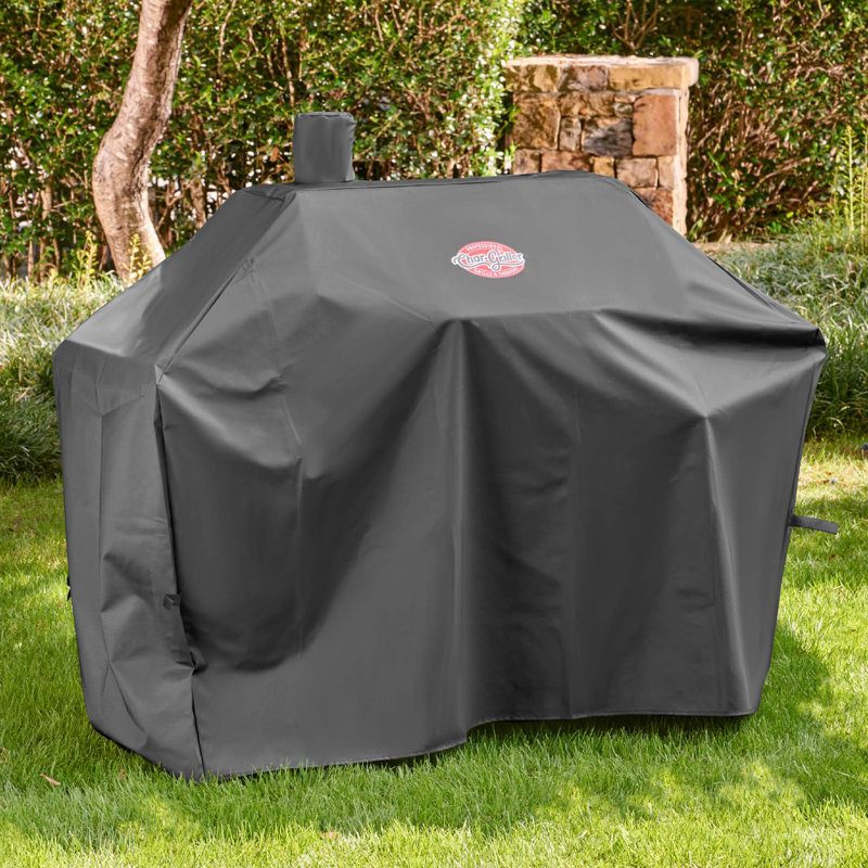 Char-Griller Black Heavy-Duty 54'' Cart-Style Grill Cover
