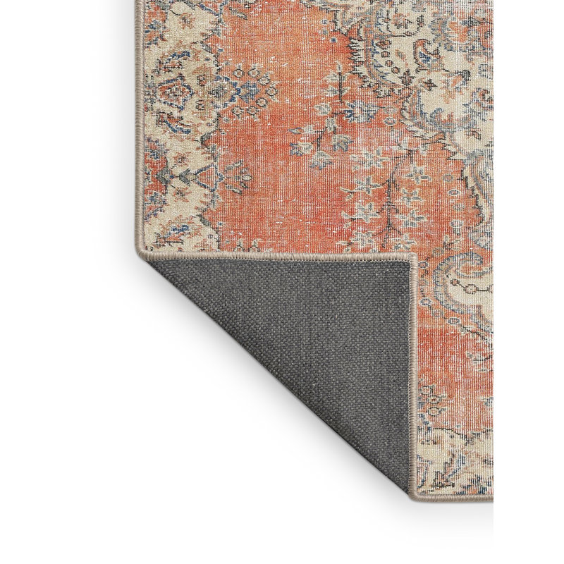 Tapis beige/rouge traditionnel Perlis, Rectangle 5 pi x 7 pi