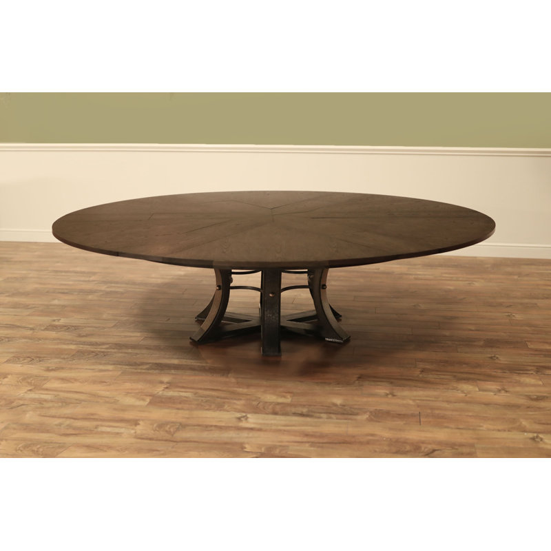 Jupe Mink Extendable Solid Wood Dining Table, Artisan Gray