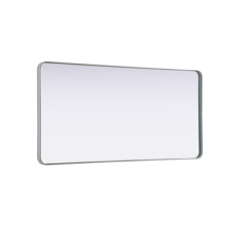 Erath Contour Metal Mirror, Silver, 60" x 30"