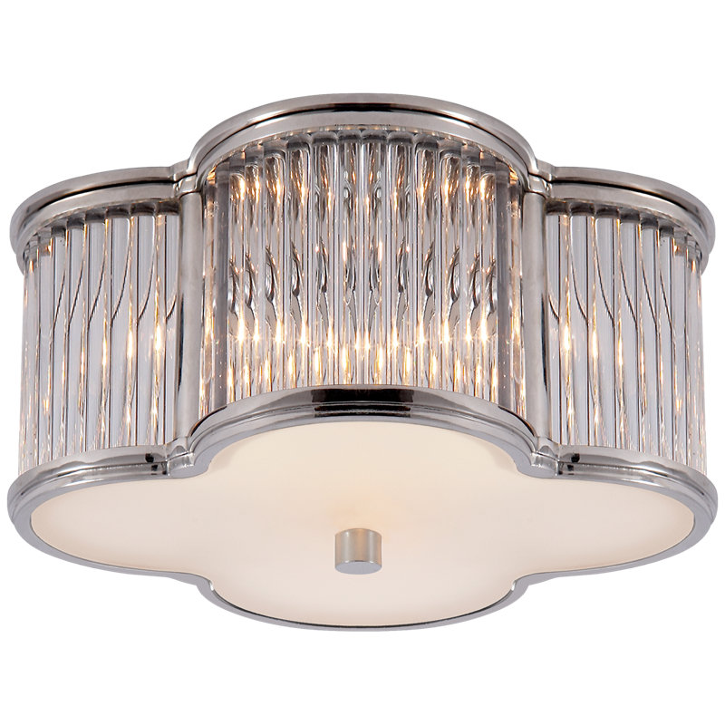 Alexa Hampton Basil Small Flush Mount, Polished Nickel