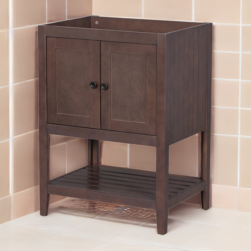 23.7'' Single Bathroom Vanity Base Only, Brown