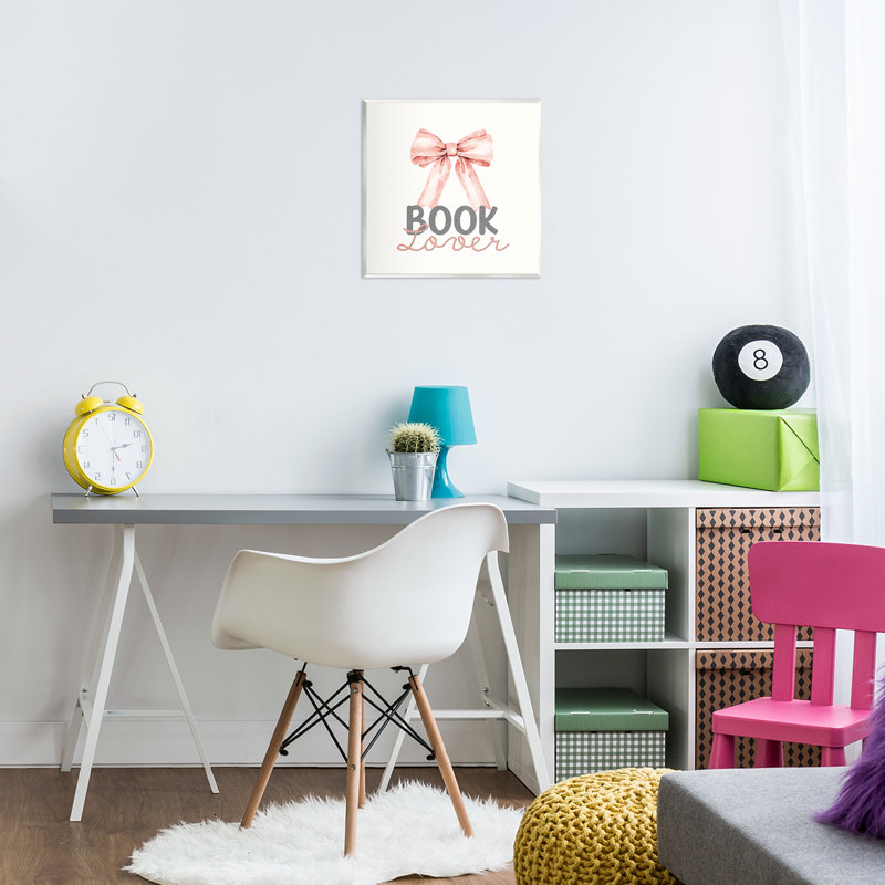 «Book Lover», plaque murale à nœuds roses, design par Kim Allen