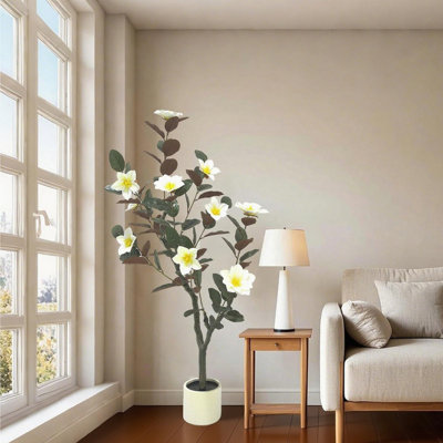 Magnolia artificiel, fausses plantes en pot réalistes, Magnolia en pot