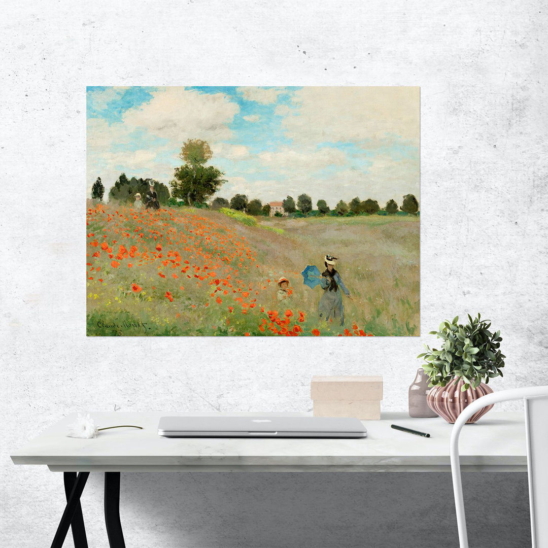 Poster Coquelicots, Poppy Field von Claude Monet