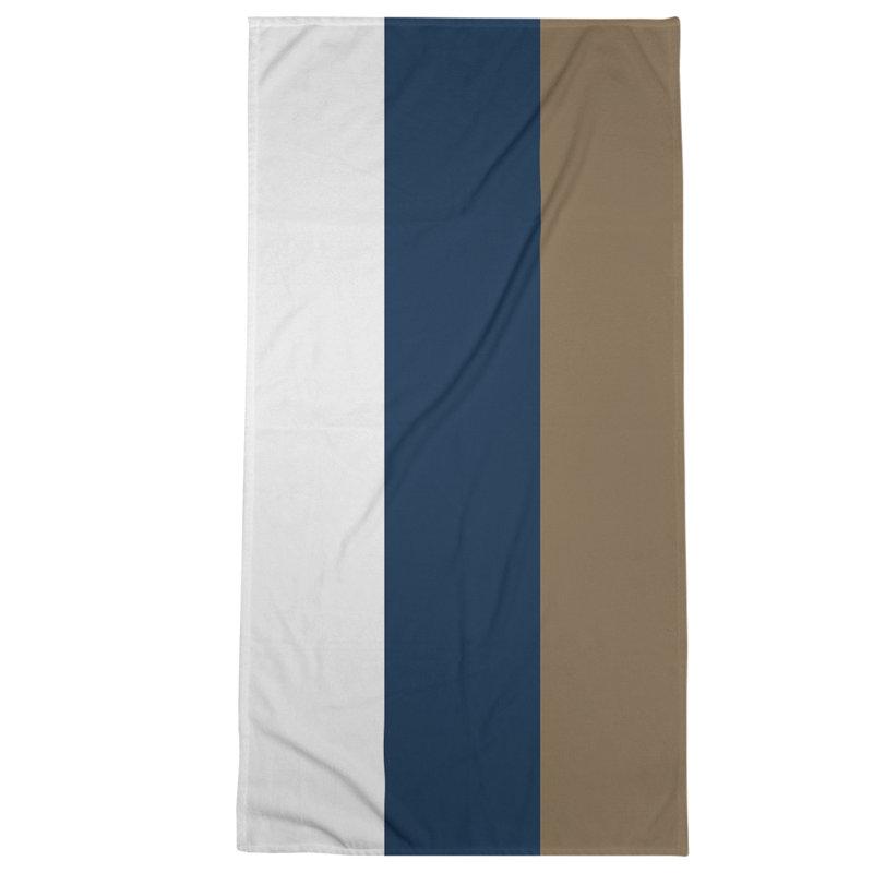 Beach Towel, Blue/Off White/Gray
