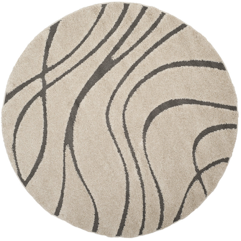 Striped Area Rug, Round 201 cm