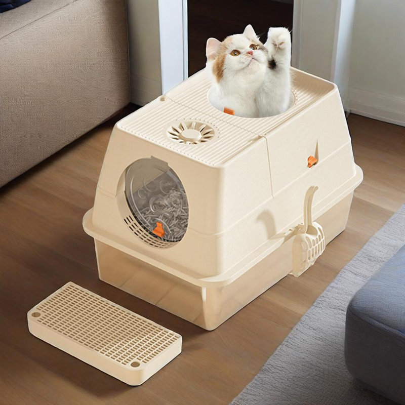 Litter Box Enclosure, Beige