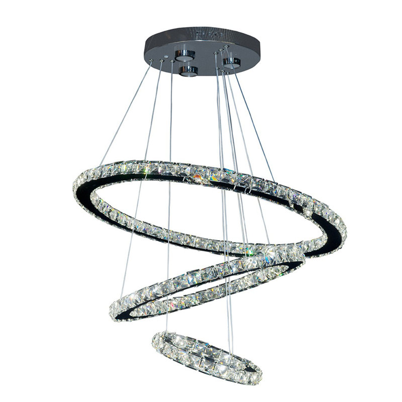 6 - Light Dimmable LED Geometric Chandelier