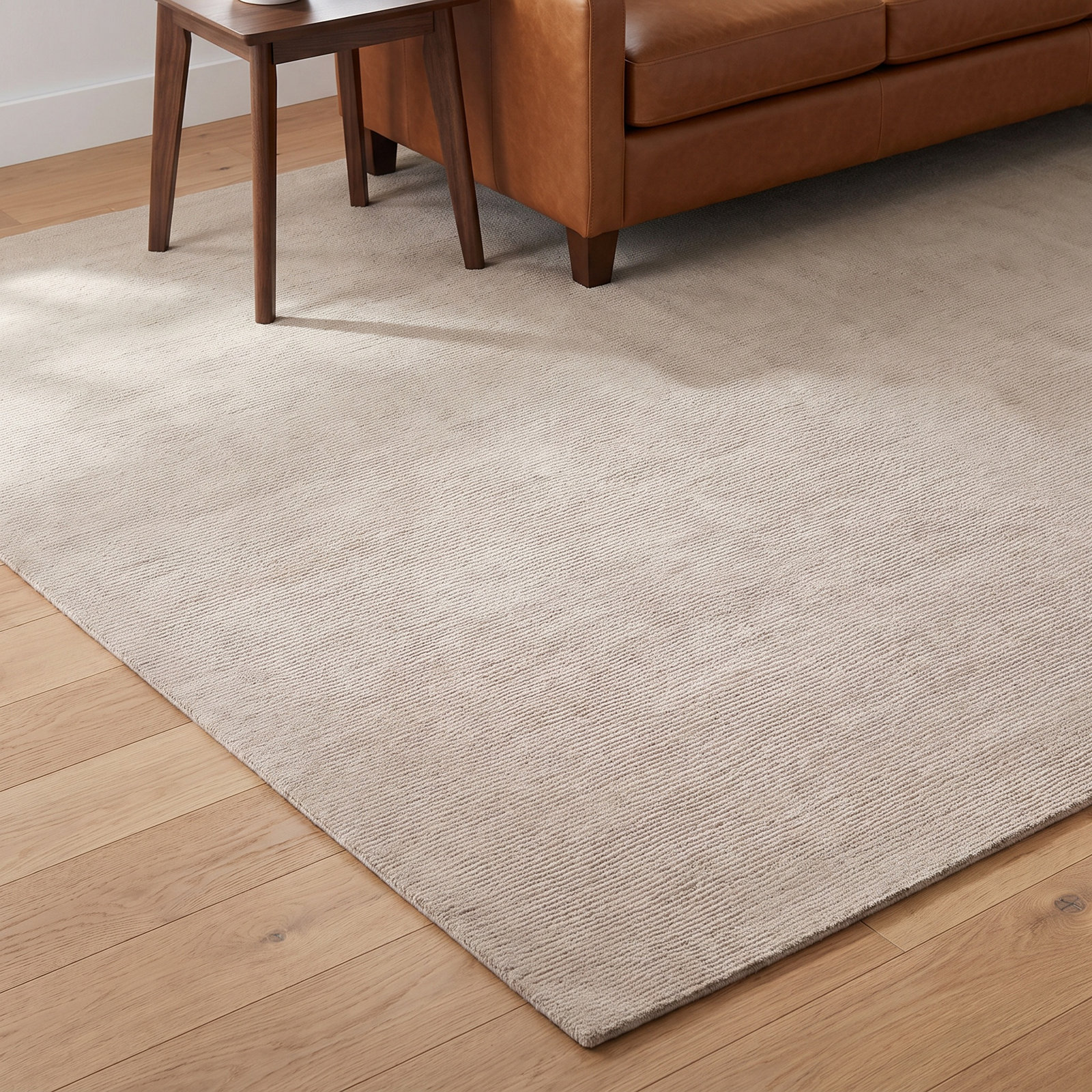 Crowe Doeskin Hand-Woven Wool Rug, Rectangle 7'6" x 9'6"