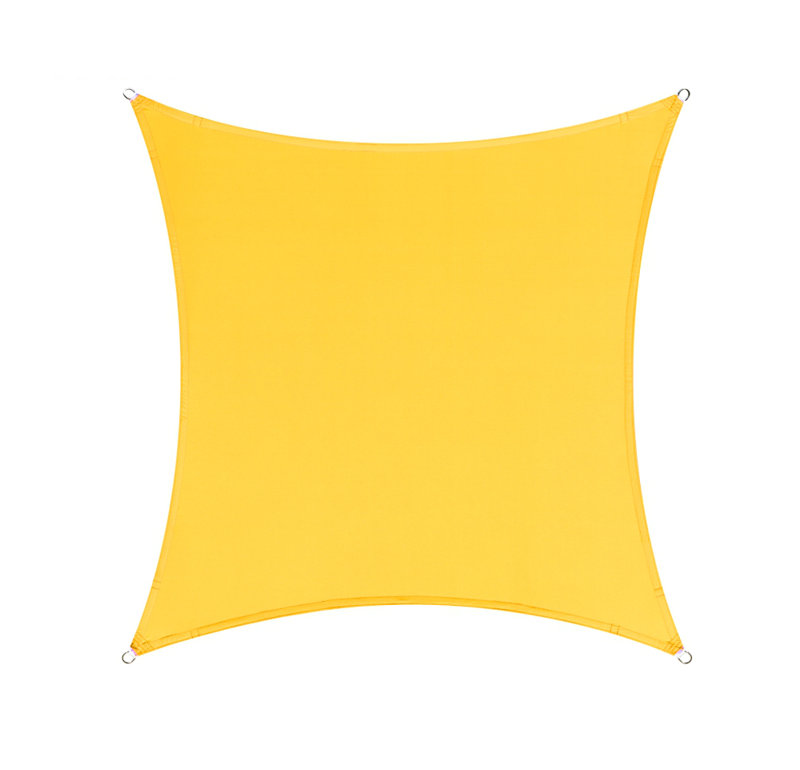 Voile d'ombrage carré imperméable Colourtree Customize, Jaune, 6 pi x 11 pi