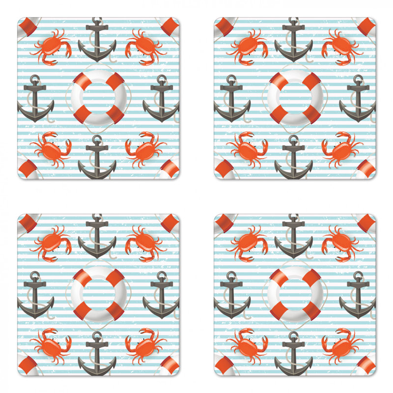 Square 4 Piece Coaster Set