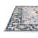 Non-Slip Machine Washable Oriental Blue/Navy Area Rug
