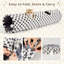 Happy & Polly 47,2 po lit douillet convertible pour chat pour chat à carreaux gris et blanc-1810952355