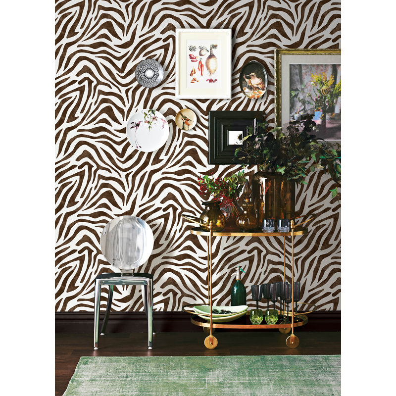 Papier peint adhésif RuZebra, Brun