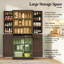 Armoires spacieuses, garde-manger rustique en MDF de 72 po