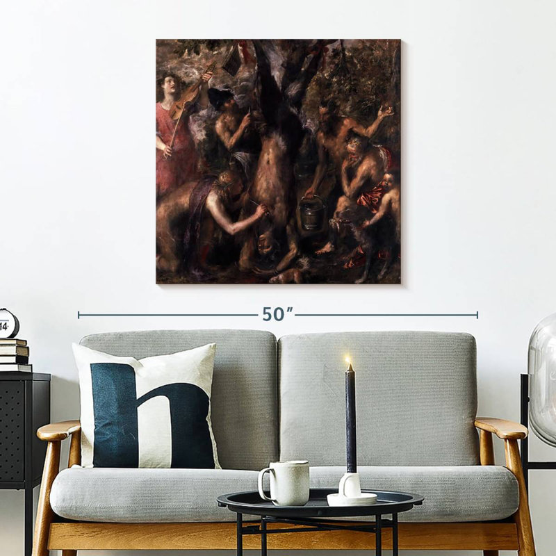 Leisha, l'écorcheur de Marsyas, H 30 po x l 30 po