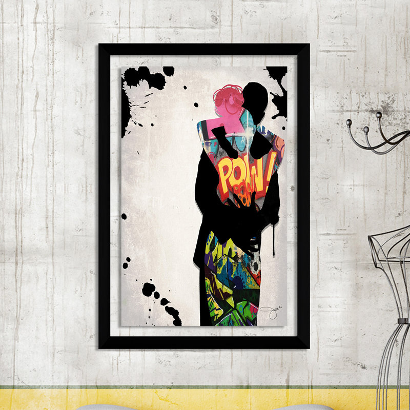 « tinder », impression, H 39,5 po x l 27,5 po x P 0,75 po, Acrylique avec cadre noir