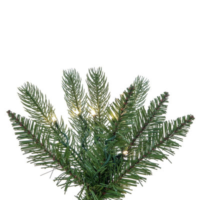 Arbre de Noël artificiel pré-éclairé en forme de pin givré avec 800 lumières DEL coaxiales à basse tension 8 mm à changement de couleur 3 mm