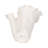 Modern Glam Ceramic Stoneware Vase with Sculptural Ruffled Organic Design and Curved Artistic Silhouette-1956843377