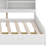 Platform Bed Frame With Hidden Storage Headboard, Rotatable Holder, Side Bookcase & 2 Drawers-1175249855
