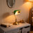 Bankers Desk Lamp, Green Glass Shade, Vintage Desk Lamp With Pull Chain Switch-2109472770