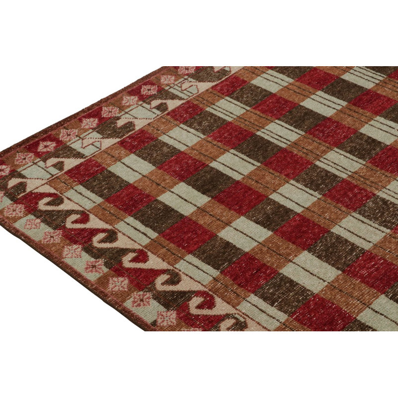 Distressed Geometric Area Rug, Rectangle 8' x 10'