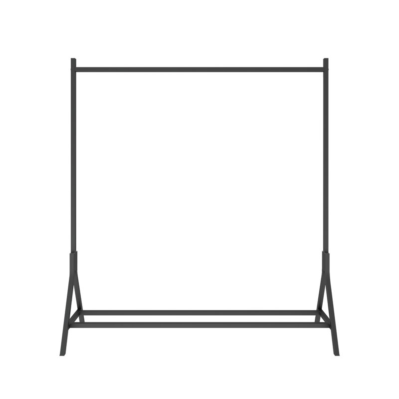 Garment Rack Freestanding Hanger Multi-Functional Single Pole  Clothing Rack ,, Black