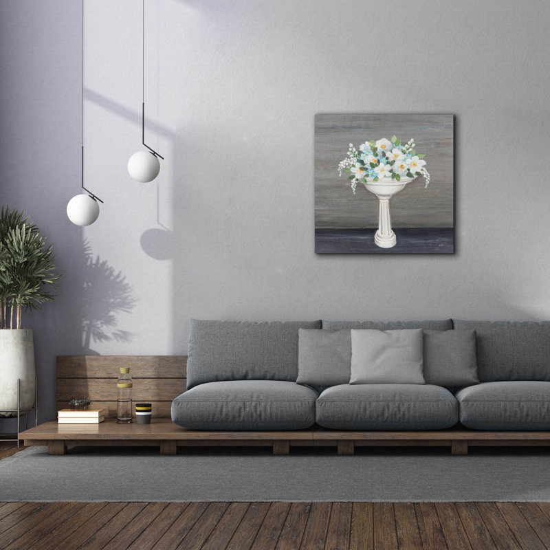 «Blooming Sink» par Julia Purinton, art mural sur toile, H 37 po x l 37 po x P 1,5 po