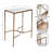 Modern Glam Narrow Side Table-119048304