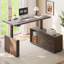 Bureau debout électrique à hauteur ajustable, bureau d'ordinateur en L avec 3 tiroirs et contrôleur de mémoire pour la maison et le bureau-133229277-133229279