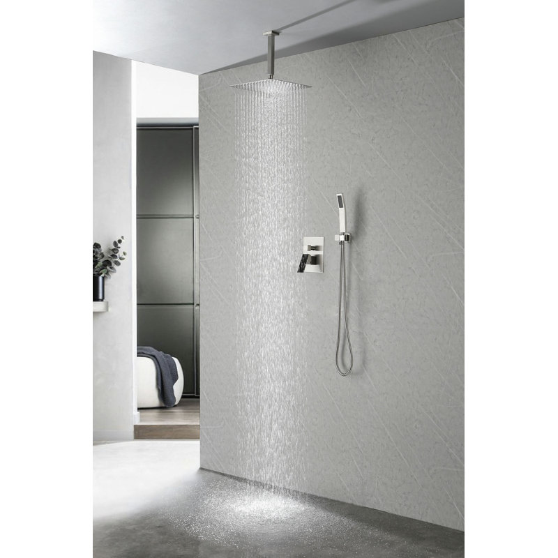 Pomme de douche à pluie Pomme de douche à haute pression à économie d'eau, Brushed Nickel