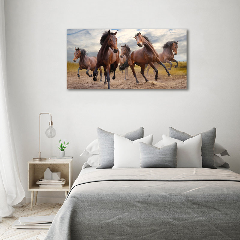 Five Horses - Wrapped Canvas Print