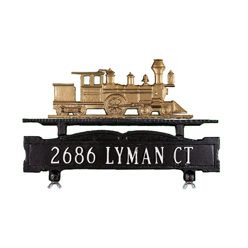 Signature pour boîte aux lettres sur 1 ligne, Bronze doré