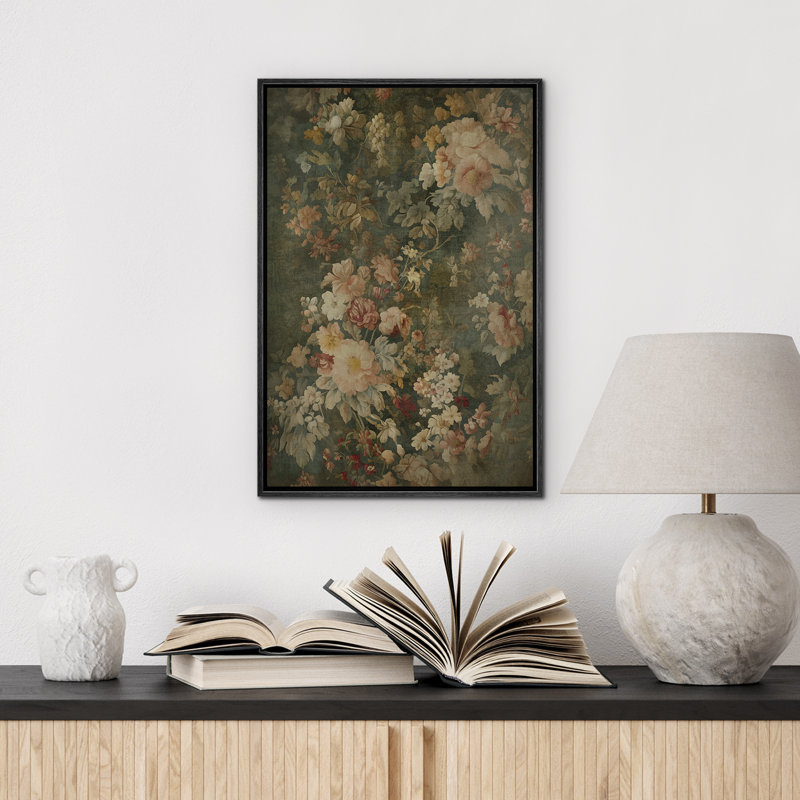 Impression sur toile Moody Green Vintage Vaiety, H 36 po x l 24 po, Noir, noir, noir, noir