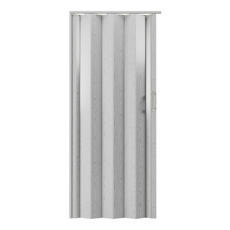 PVC Foldable Accordion Doors Or Privacy Room Divider For Internal Use, 48 po x 80 po, Gray