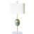 Sausilito 24" Tall Abalone Shell and Crystal Table Lamp, Cream
