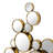 Cosmopolitan Gold Metal Bubble Cluster Modern & Contemporary Accent Mirror