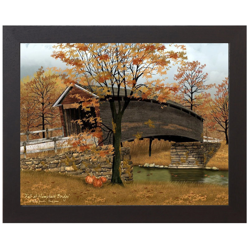 "Fall at Humpback Bridge" par l'artiste Billy Jacobs, art encadré