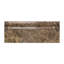Dark Emperador 2" x 12" Polished Marble Chair Rail Tile Trim in Brown