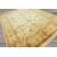 Tapis Oushak en laine beige rosé de style transitionnel, noué à la main, 246 x 320 cm