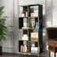 Bibliothèque pour 4 petits espaces - Style industriel rustique avec noir et or, et design décoratif, choix de rangement fonctionnel