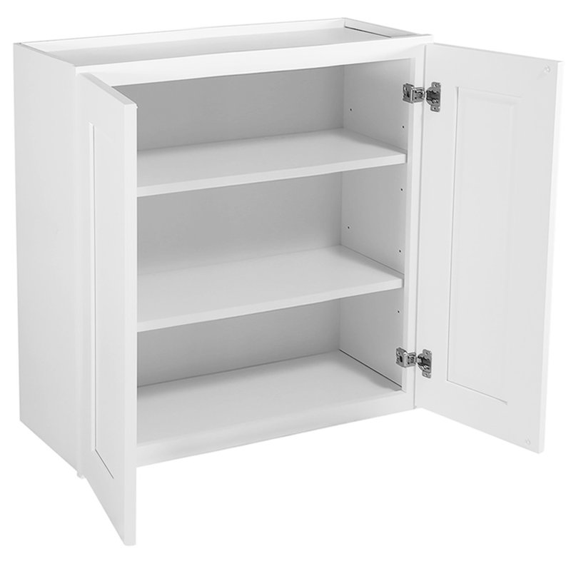 Armoire de cuisine style Shaker de Design House Brookings (prête à assembler), H 36 po x l 27 po, Blanc
