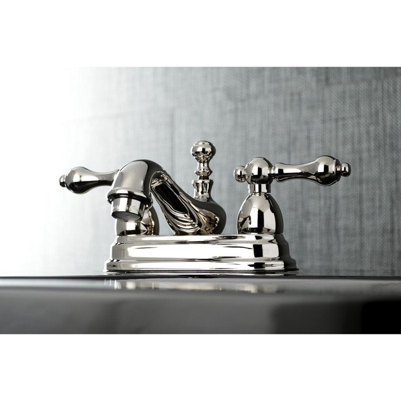 Robinet de salle de bain central à fixation à deux poignées à 3 trous à fixation sur le comptoir 4 po Kingston